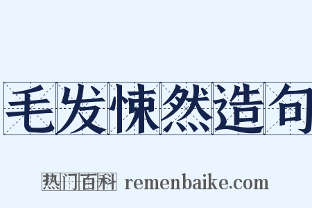 毛发悚然造句是什么意思的图片